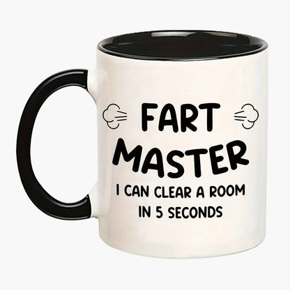Lustige Herren Kaffeetasse – Fart Master Spruch – Geschenk für Männer mit Humor