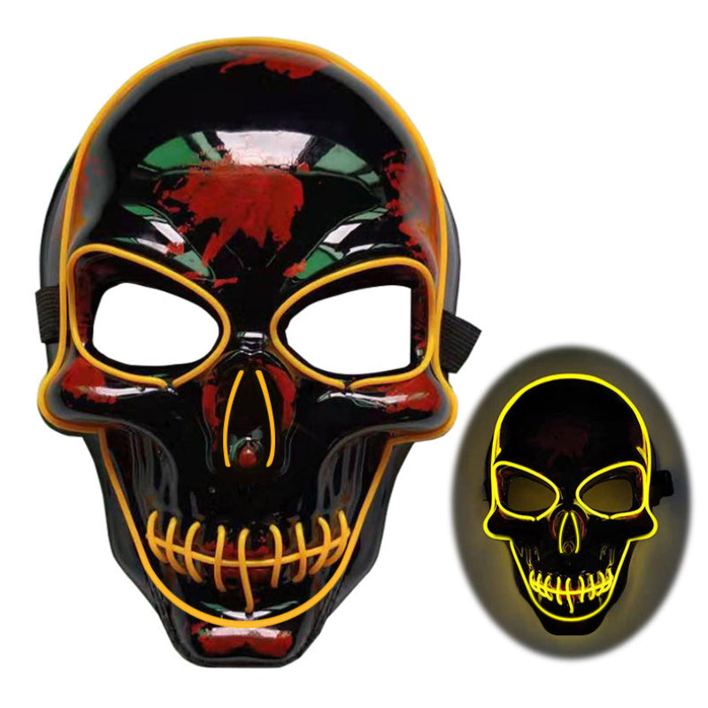 Halloween LED lichtgevend schedelmasker voor volwassenen – Griezelig feest- & kostuummasker