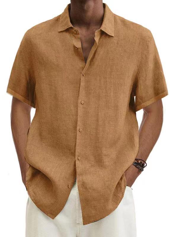 Chemise d'été à manches courtes pour homme – Chemise décontractée de style japonais pour le quotidien, les vacances et les loisirs