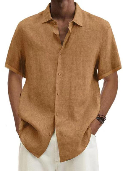 Chemise d'été à manches courtes pour homme – Chemise décontractée de style japonais pour le quotidien, les vacances et les loisirs