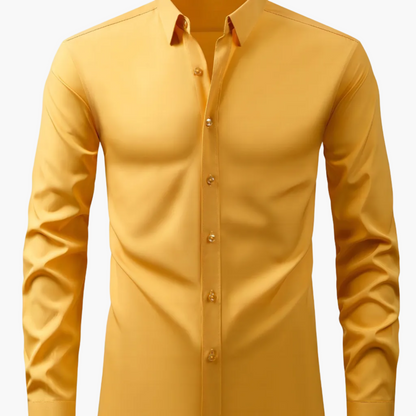 Chemise décontractée business homme coupe slim – Chemise élégante à manches longues pour le quotidien et le bureau
