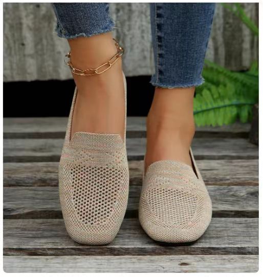 Dames Gebreide slippers Comfortabele modieuze vrijetijdsschoenen voor dagelijks gebruik en reizen
