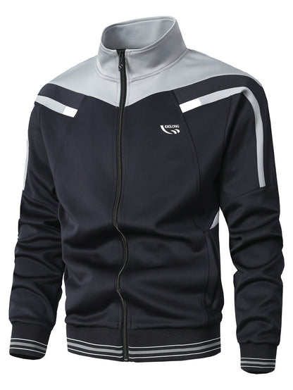 Herren Trainingsanzug Schwarz Grau Sportanzug Jacke und Hose Set