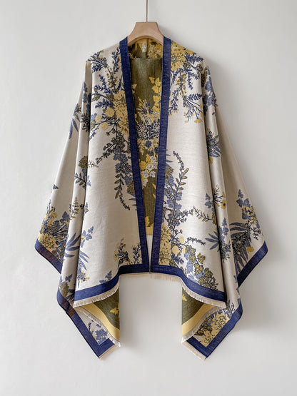 Cardigan kimono femme à imprimé floral – Style bohème élégant pour loisirs et quotidien