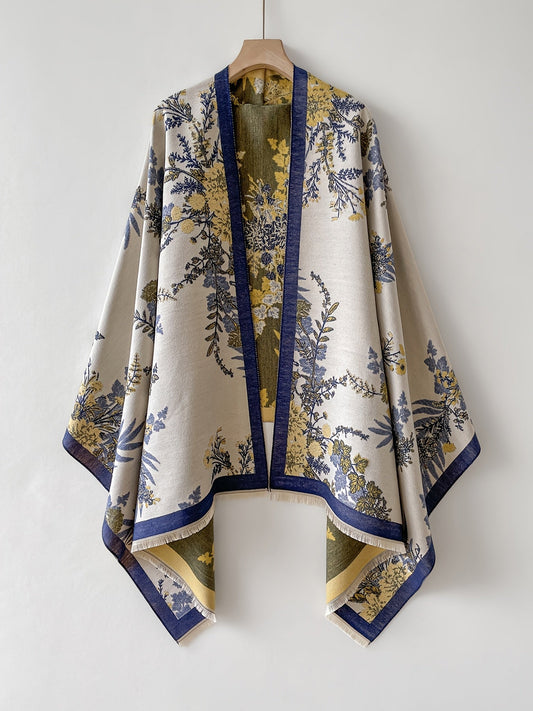 Cardigan kimono femme à imprimé floral – Style bohème élégant pour loisirs et quotidien