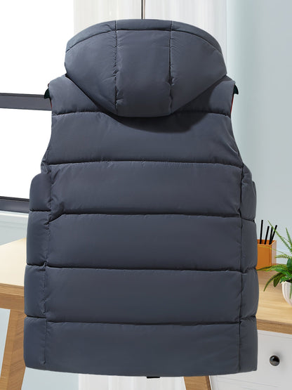 Unisex-vatteret vest med hætte | Polstret vest