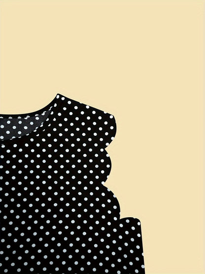 Damen Polka Dot Bluse Elegant für Alltag und Büro Plus Size