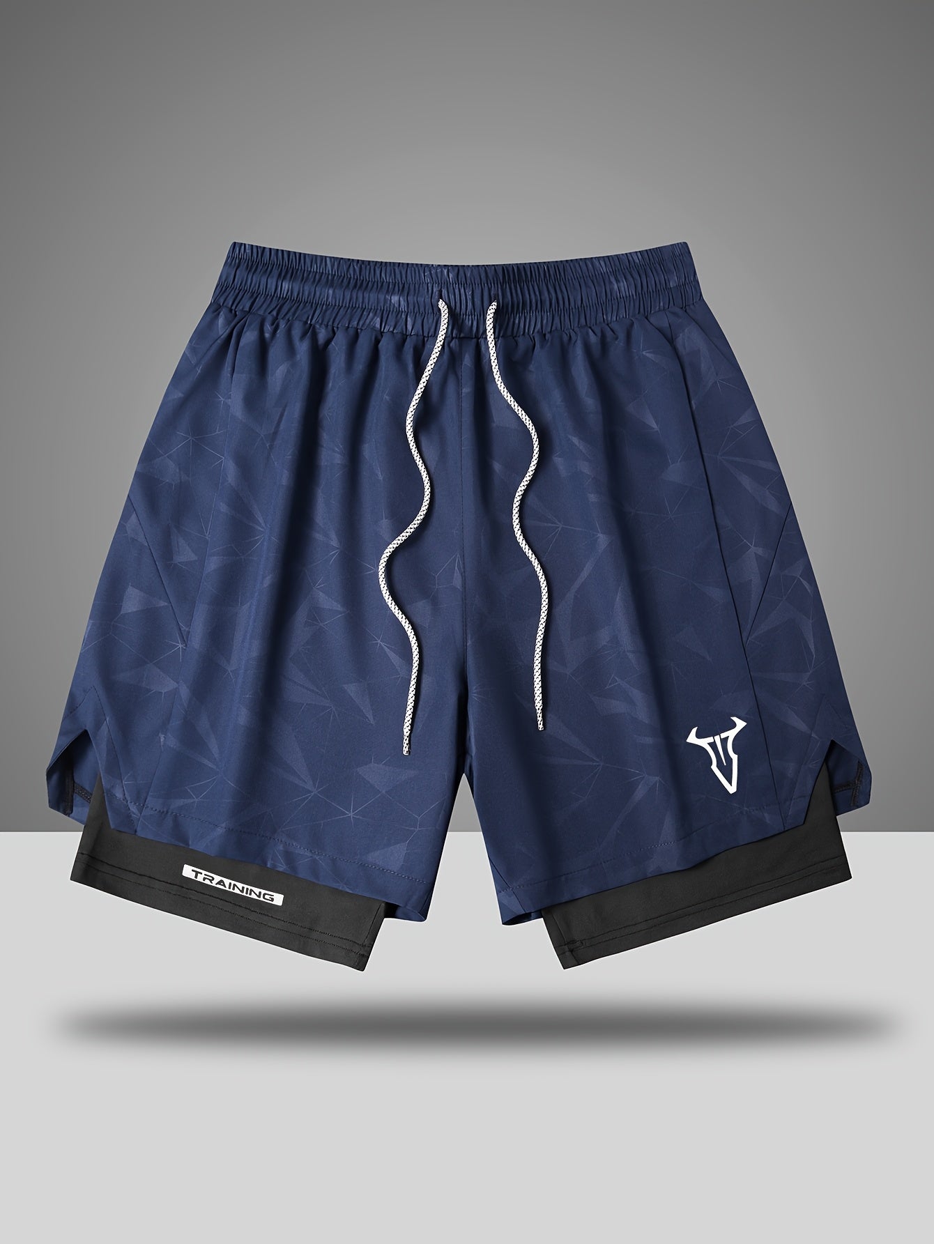 Pantaloncini da allenamento uomo fitness sport taglio regolare con coulisse e tasche laterali
