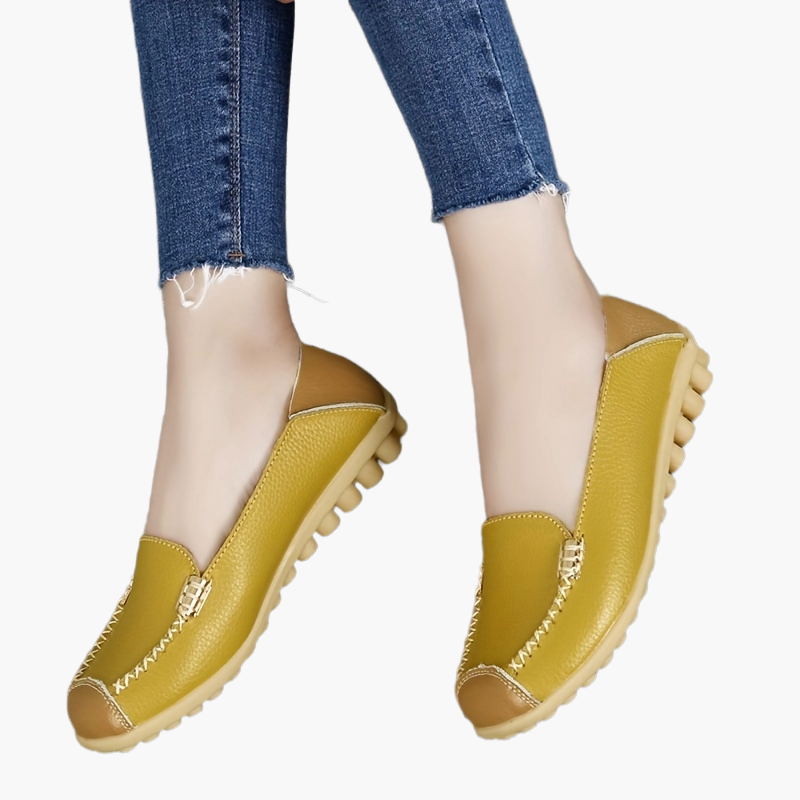 Damen Komfort Slip-On Mokassins für Alltag und Freizeit – Bequeme Schuhe mit rutschfester Sohle