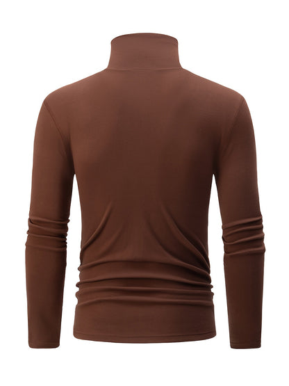 Rollkragen Langarmshirt 4er Set – Schwarz, Weiß, Grau, Hellblau