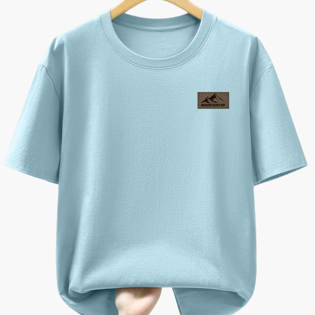 Herre T-skjorte med minimalistisk fjell-logo – fritid, urban stil, perfekt for hverdag og helg