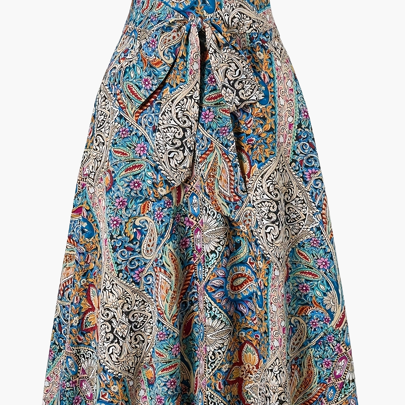 Abito a portafoglio da donna in elegante stile boho per estate e tempo libero
