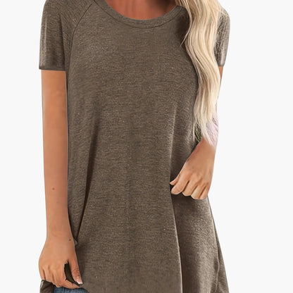 Tunica donna manica corta taglio ampio moda casual