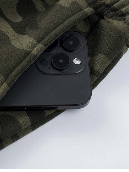 Chándal de hombre de camuflaje, chaqueta con capucha y pantalón, conjunto de dos piezas