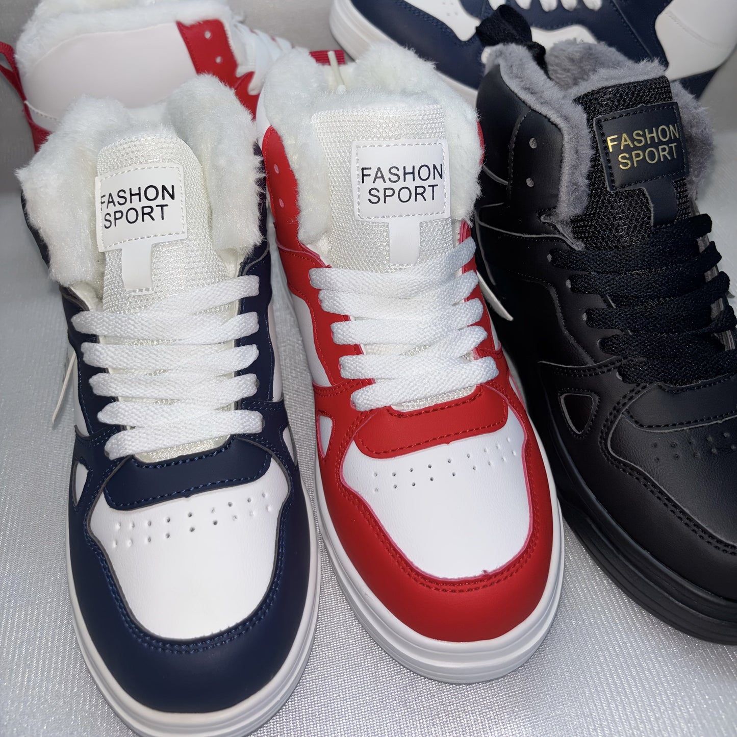 Forede high-top-sneakers til mænd – varme og stilfulde i sort, hvid-rød eller hvid-mørkeblå