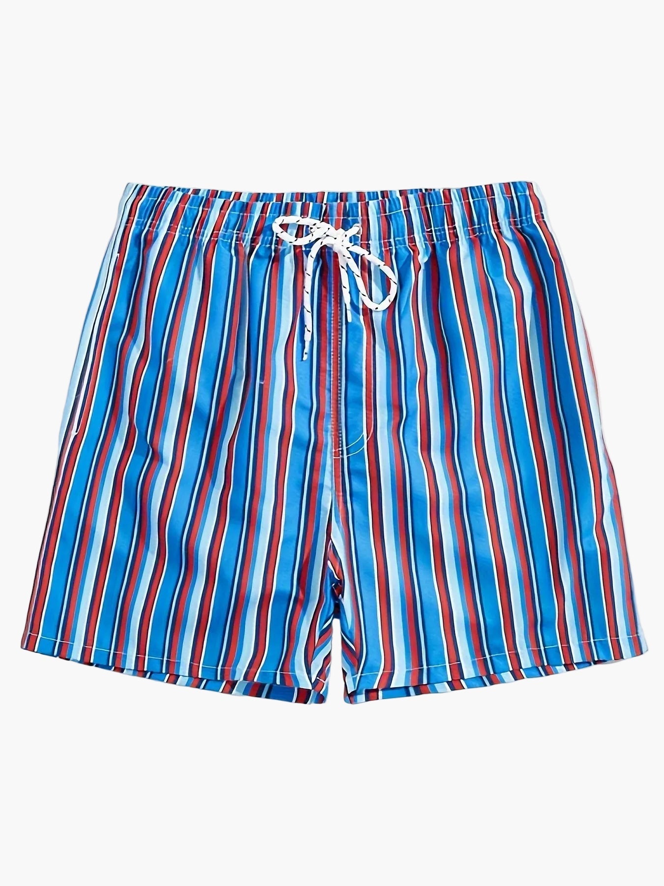 Shorts de bain homme à rayures – Coupe décontractée, style élégant pour les loisirs, parfait pour la plage et la piscine