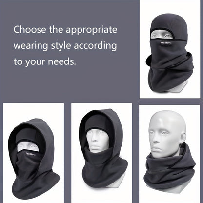 Fleece-winterbivakmuts, winddichte balaclava met capuchon en volledig gezichtsmasker