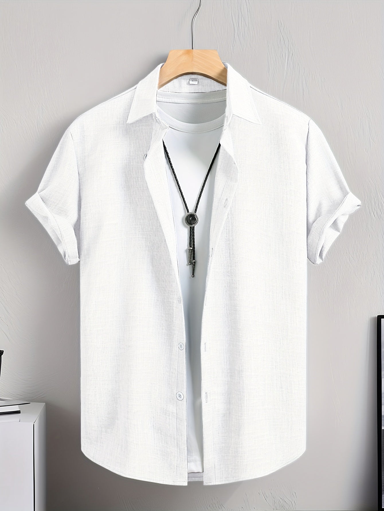 Camicia casual da uomo a maniche corte con strato T-shirt – Look estivo moderno per tutti i giorni e uscite