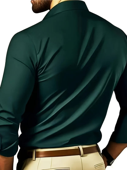 Herre Business Slim Fit Skjorte – Elegant stil til kontor og fritid