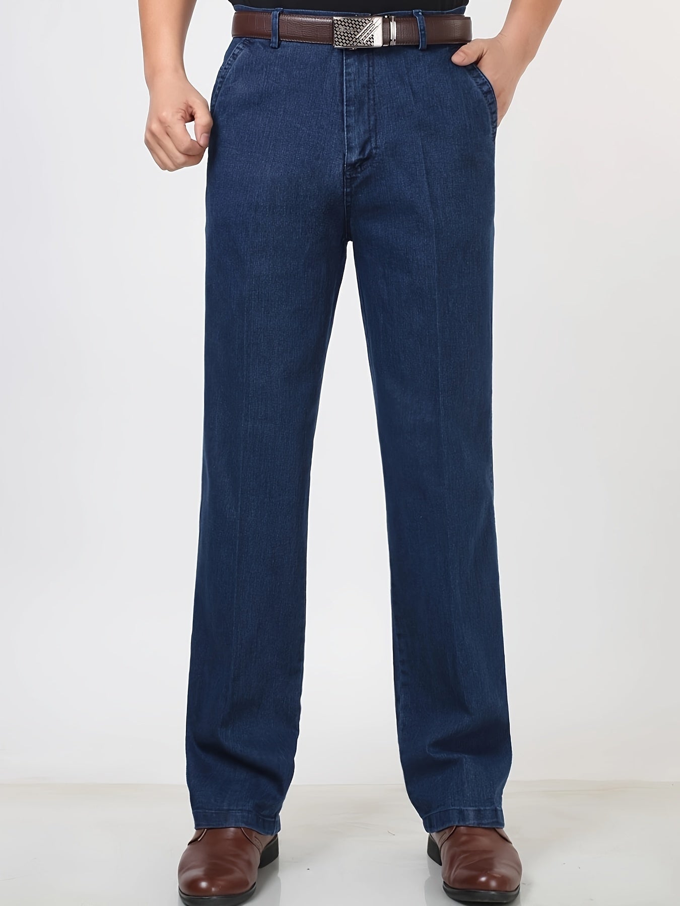 Pantalon droit pour homme – Pantalon de costume élégant pour le quotidien et le bureau
