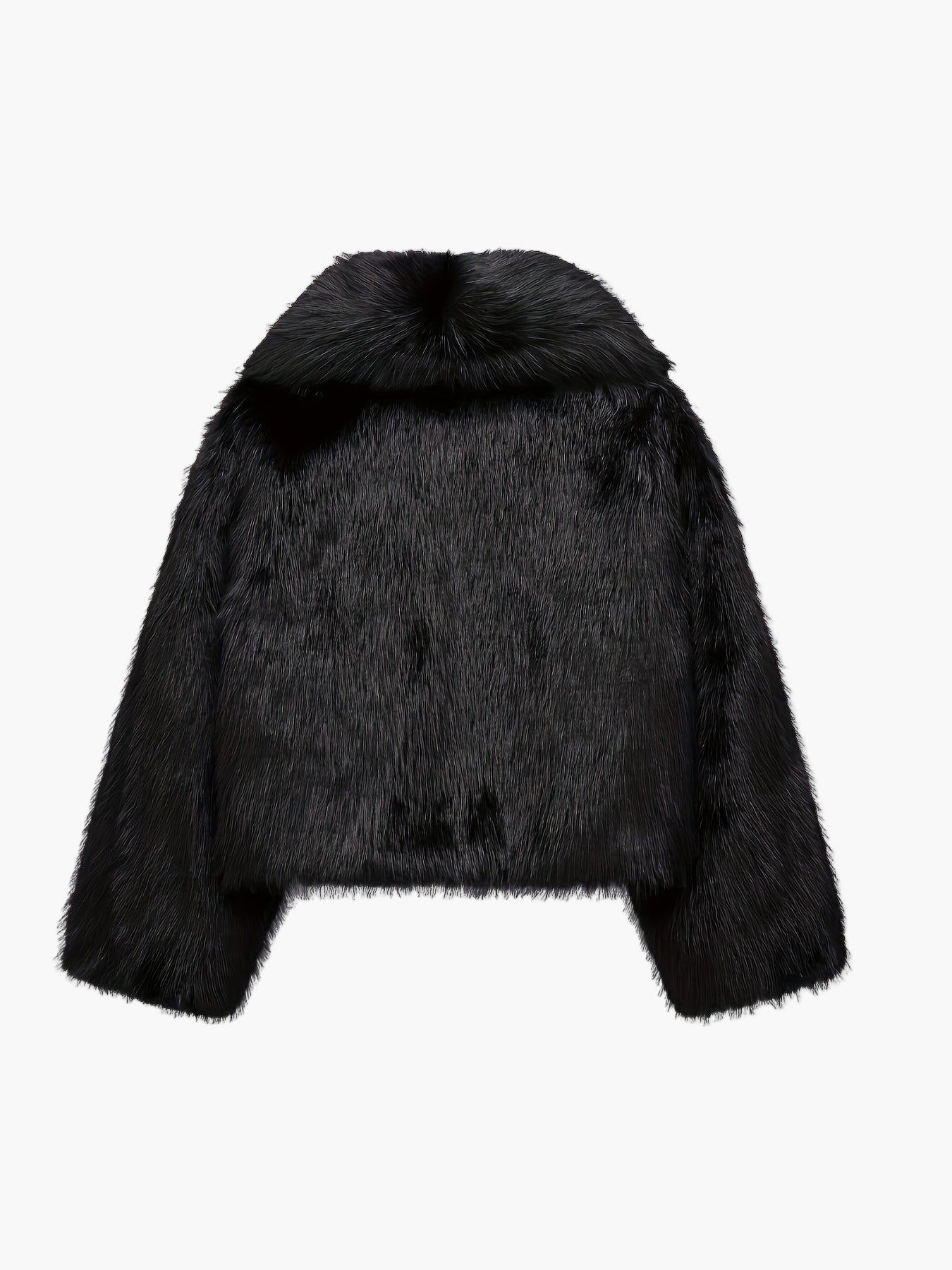 Veste courte en fausse fourrure pour femme au style chic élégant pour l'automne et l'hiver, coupe ample, idéale pour les occasions décontractées