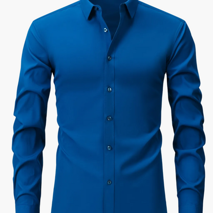 Chemise décontractée business homme coupe slim – Chemise élégante à manches longues pour le quotidien et le bureau