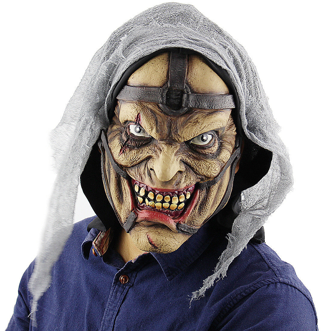 Halloween vampyrdemon-maske for voksne – Skummel utkledning for Halloween-fester og kostymearrangementer