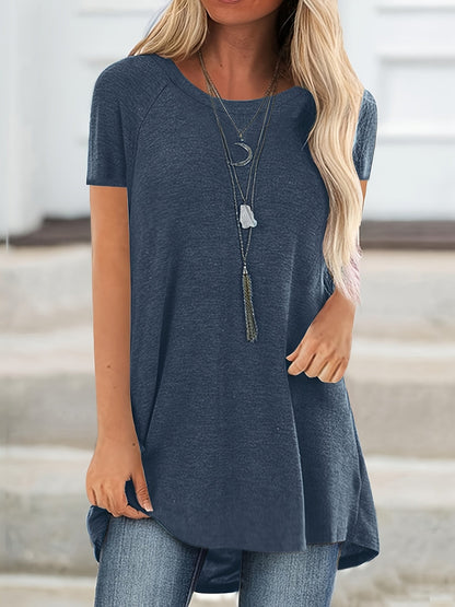 Tunica donna manica corta taglio ampio moda casual