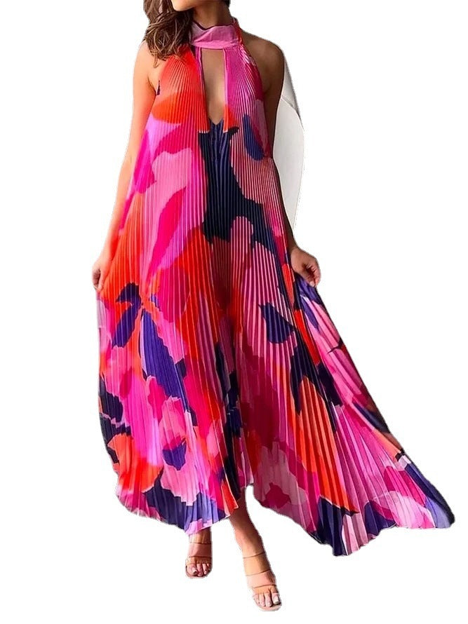 Chelsea – Vestido fluido con escote en V profundo y diseño de espalda descubierta