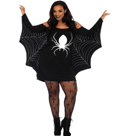 Robe Halloween femme costume toile d'araignée – Tenue grande taille pour fêtes effrayantes