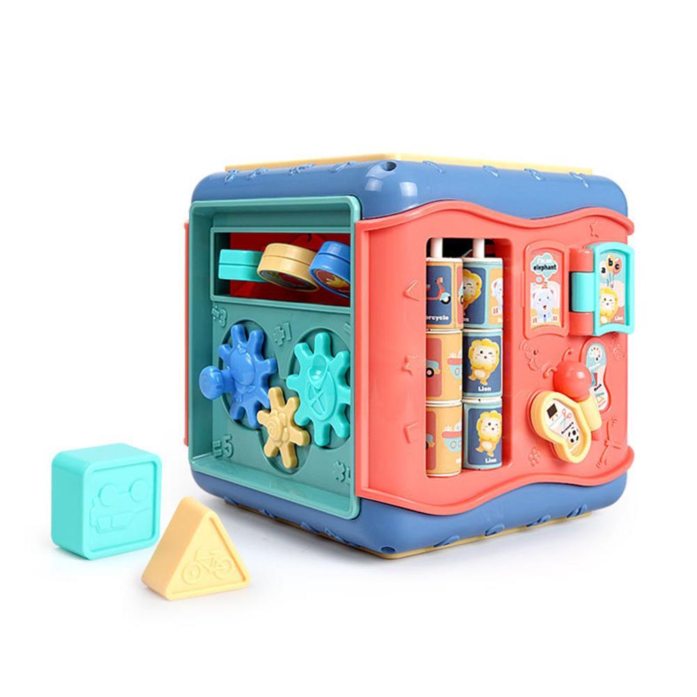 Cube d'apprentissage Montessori pour enfants – Jouet à six faces avec labyrinthe, engrenages et activités – Jouet éducatif précoce
