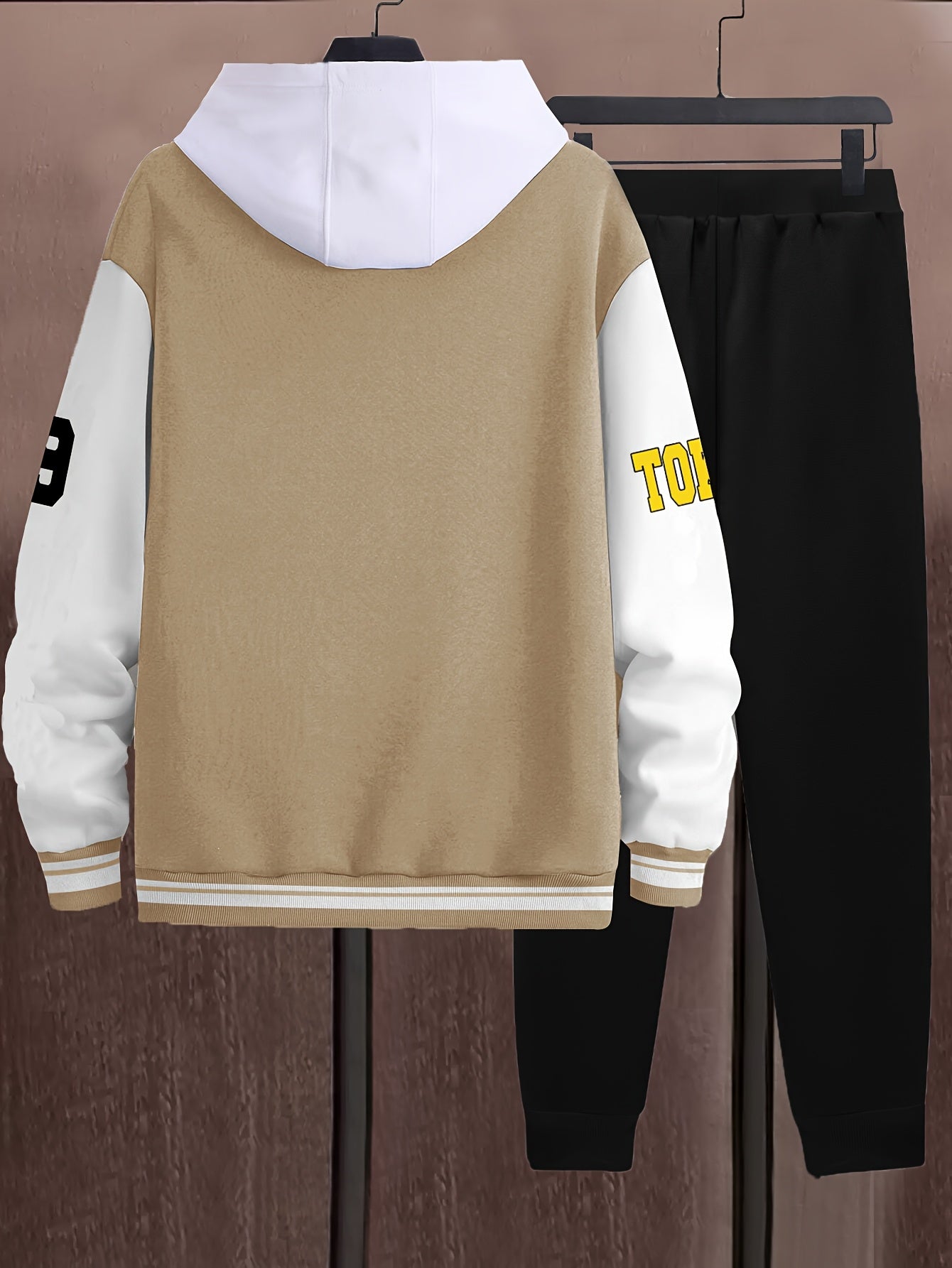 Heren-trainingspak voor honkbal – jack en joggingbroek met applicaties in collegestijl