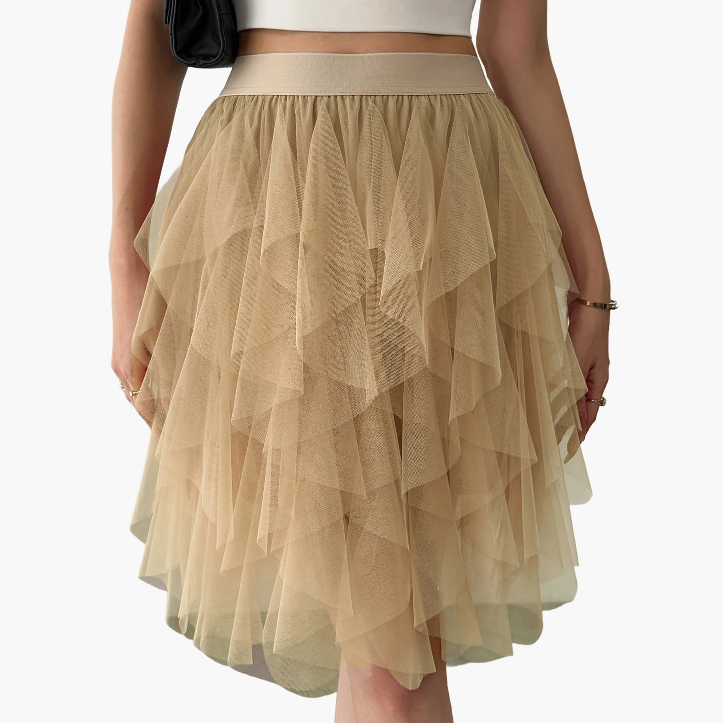 Damen Tüllrock Kurz Mehrlagig Flatternd Eleganter Stil – Perfekt für Party und Alltag