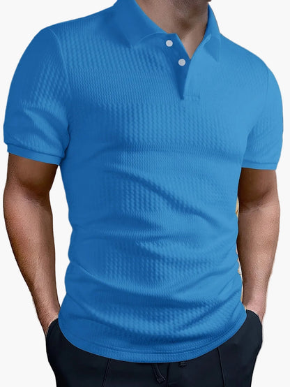 Herren Polohemd Slim Fit Freizeit Geometrisches Muster Kurzarm für Alltag und Büro