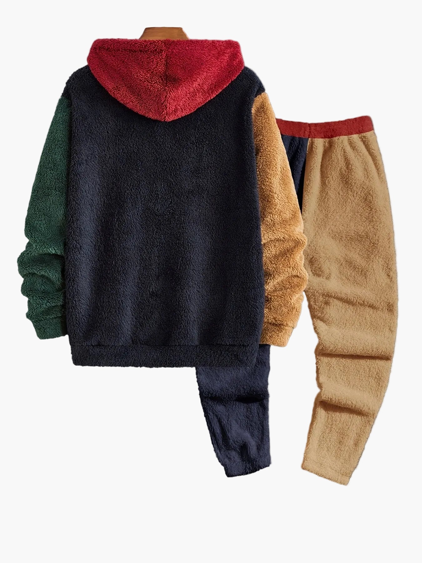 Herr Fleece Joggingset Tvådelat Set Hoodie & Joggingbyxor Fritid Sport