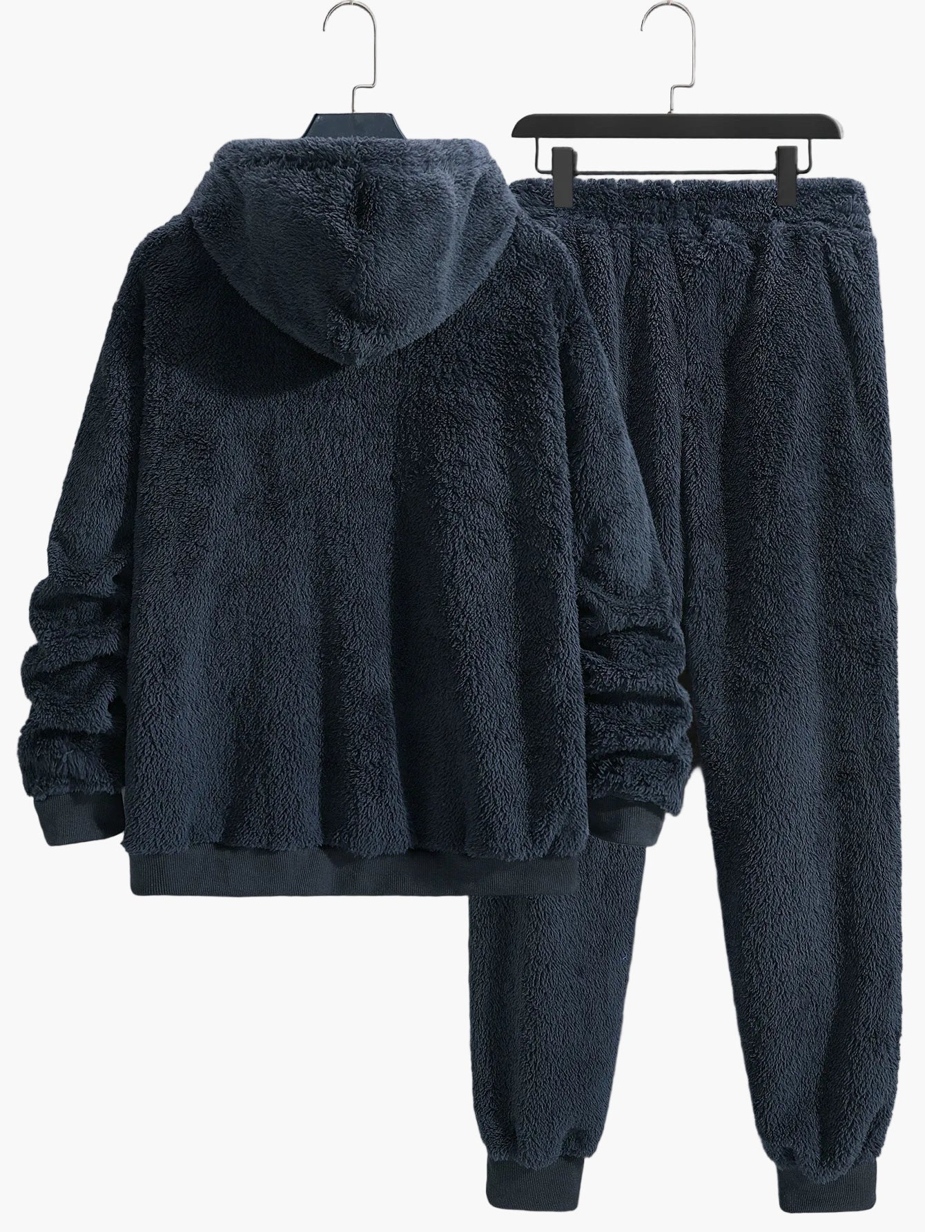 Herre fleece hoodie joggingdragt todelt – hyggeligt fritidstøj til sport & loungewear