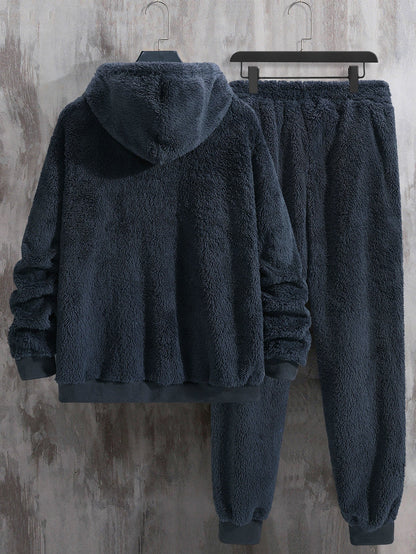 Unisex-sæt med blød hættetrøje og joggingbukser – blødt loungewear-outfit