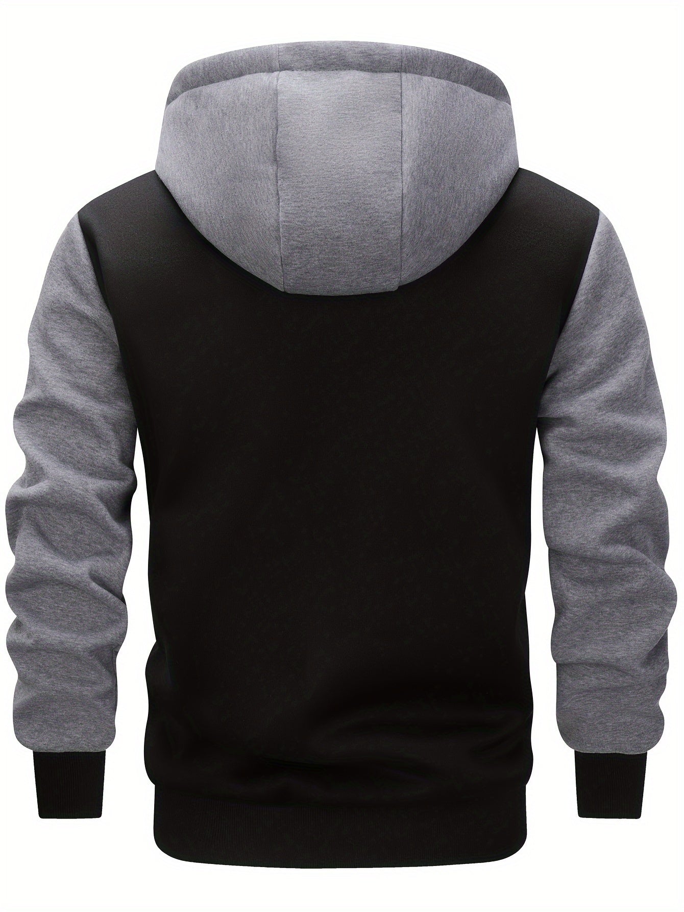 Herren Kapuzenjacke College-Stil Schwarz Grau mit "LA 77" Aufdruck