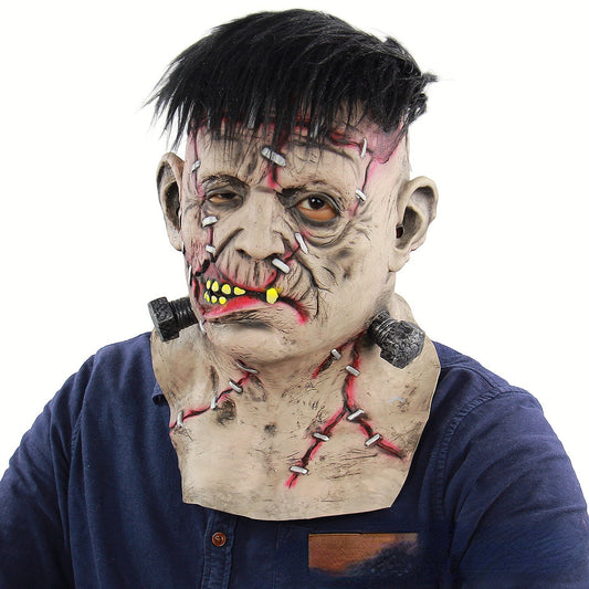 Halloween Frankenstein Monster Latexmask för vuxna – Skrämmande kostymaccessoar
