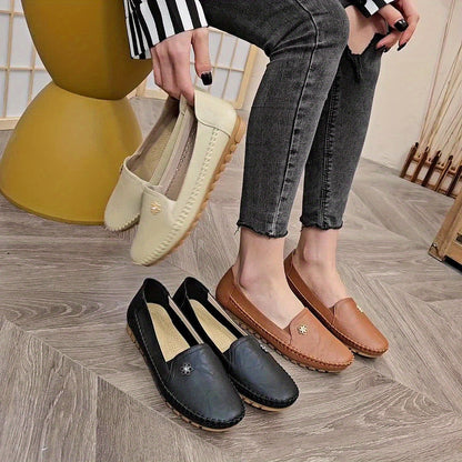 Damen Komfort-Loafer für Alltag und Freizeit – Bequeme Mokassin-Slipper mit flexiblem Laufsohle