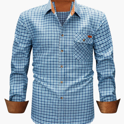 Camicia casual uomo a quadri manica lunga – Camicia moderna per tutti i giorni e ufficio