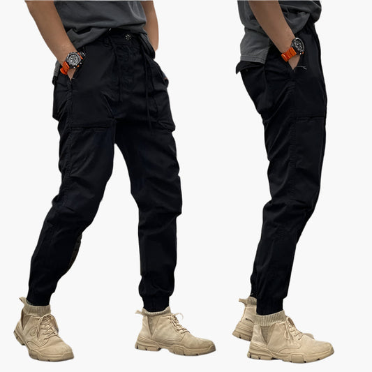 Herr Cargo Jogger – Urban streetwear-stil fritidsbyxa med fickor – Perfekt för vardag, sport & utomhus