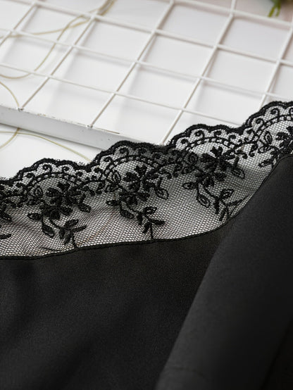 Damen Spitzen-Top mit Knopfleiste und Spaghettiträgern – Elegantes Camisole für Alltag & Ausgehen