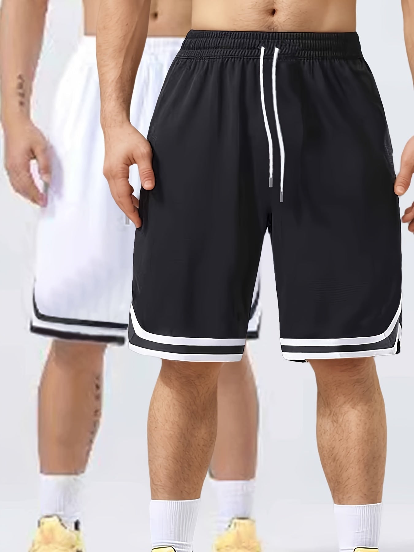 Herren sportshorts 2-pack – lös passform, idealiska för basket, träning och fritid