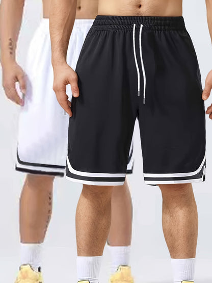 Herren sportshorts 2-pack – lös passform, idealiska för basket, träning och fritid