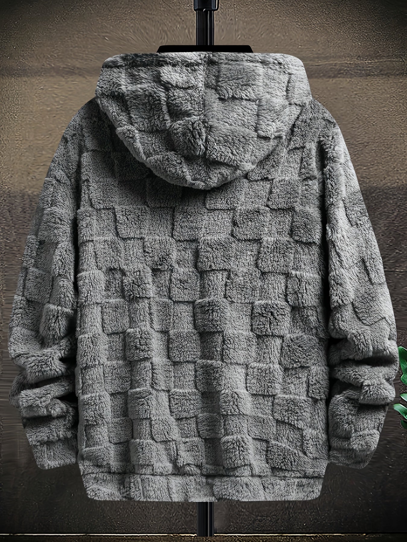 Kuscheliger Hoodie mit Karomuster und Stickerei, mit Kapuze