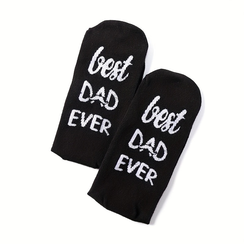 Herren Geschenk-Socken mit Aufschrift Best Dad Ever – Lustige Alltags-Socken für Väter