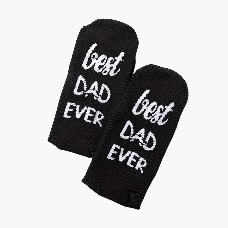 Herren Geschenk-Socken mit Aufschrift Best Dad Ever – Lustige Alltags-Socken für Väter