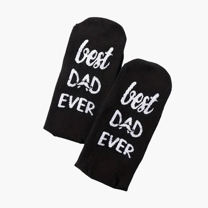 Herren Geschenk-Socken mit Aufschrift Best Dad Ever – Lustige Alltags-Socken für Väter
