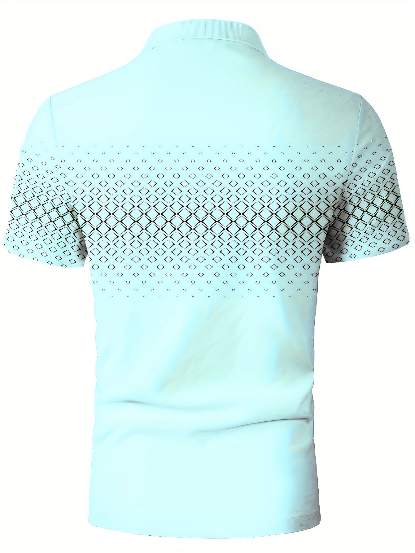 Polo da uomo con stampa geometrica moderna – Maglia casual elegante per tutti i giorni e l’estate